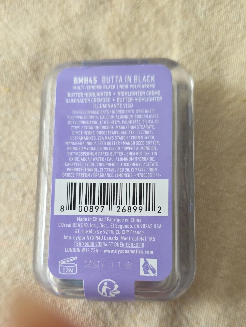 NYX Butter Melt Highlighter - Butta In Black